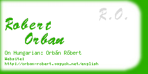 robert orban business card