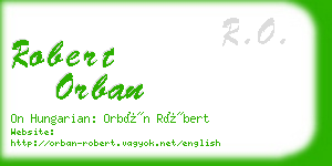 robert orban business card